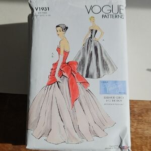 New Vogue Pattern Gown Circa 1957 V1931 SIZE 8-16 Wedding Grad